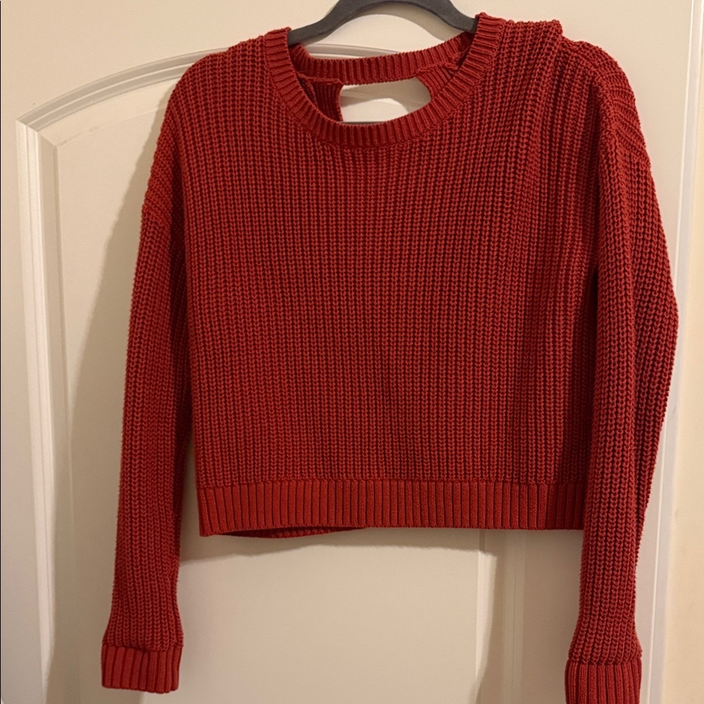 Aeropostale Classic Red Knit Crew Neck Sweater
